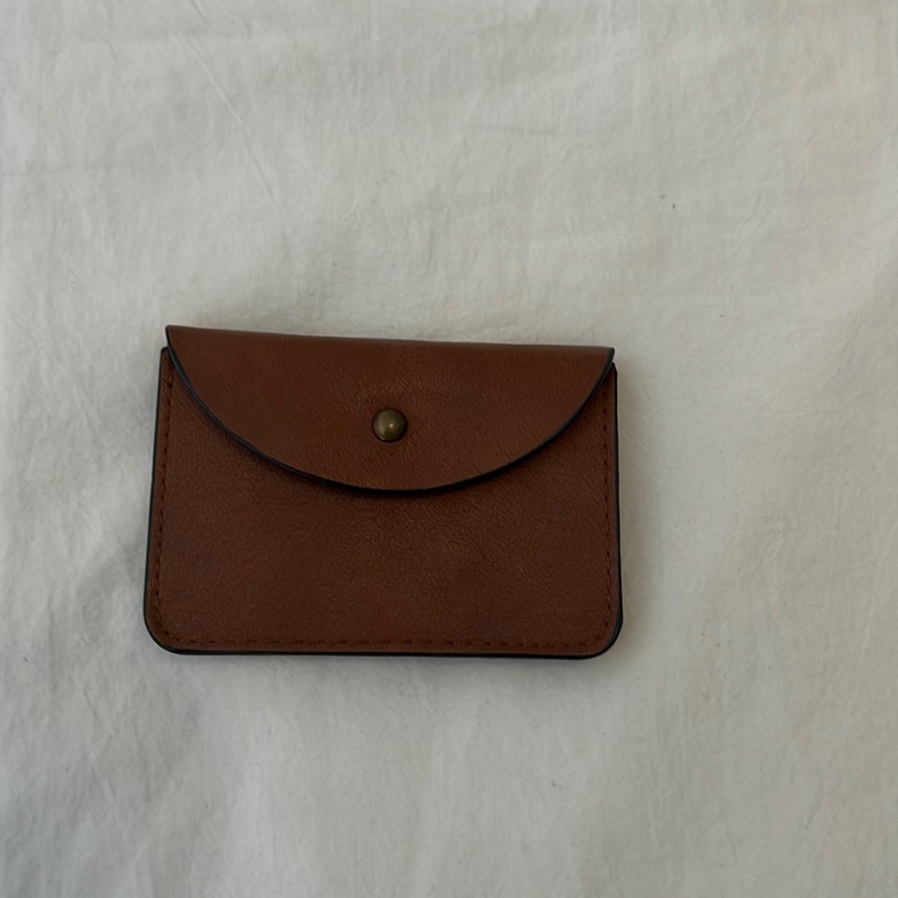 Target, brown faux leather card holder